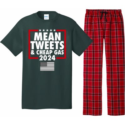 Mean Tweets And Cheap Gas Trump 2024 Pajama Set