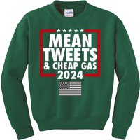 Mean Tweets And Cheap Gas Trump 2024 Kids Sweatshirt