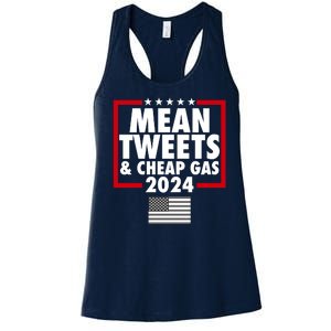 Mean Tweets And Cheap Gas Trump 2024 Women's Racerback Tank