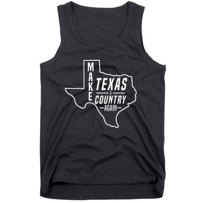 Make Texas A Country Again Patriotic State Outline Tank Top