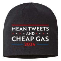 Mean Tweets And Cheap Gas Funny 2024 Pro Trump Sustainable Beanie