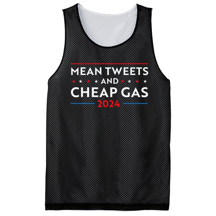 Mean Tweets And Cheap Gas Funny 2024 Pro Trump Mesh Reversible Basketball Jersey Tank