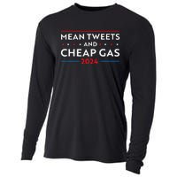 Mean Tweets And Cheap Gas Funny 2024 Pro Trump Cooling Performance Long Sleeve Crew