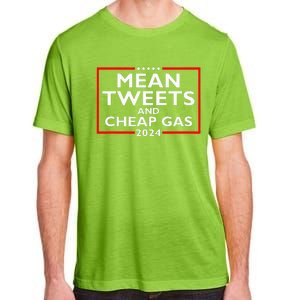 Mean Tweets And Cheap Gas Funny 2024 ProTrump Election Adult ChromaSoft Performance T-Shirt