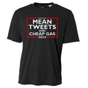 Mean Tweets And Cheap Gas Funny 2024 ProTrump Election Cooling Performance Crew T-Shirt