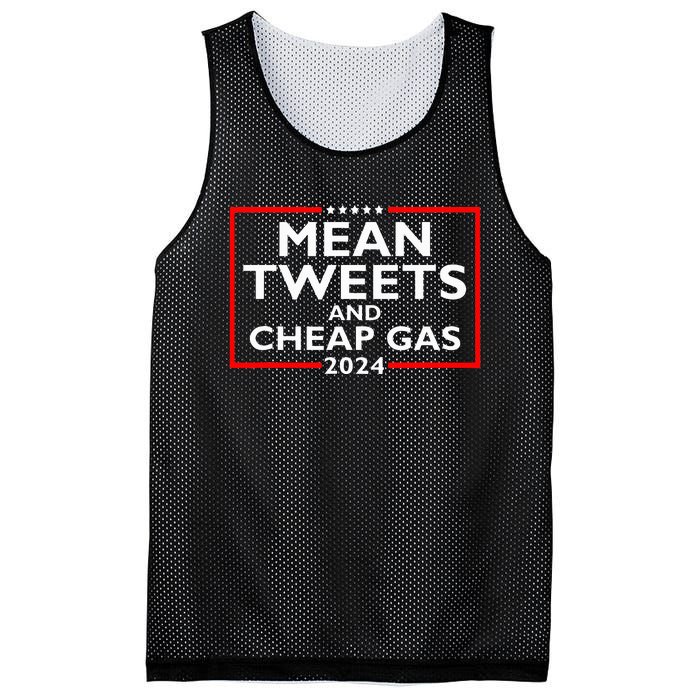 Mean Tweets And Cheap Gas Funny 2024 ProTrump Election Mesh Reversible Basketball Jersey Tank