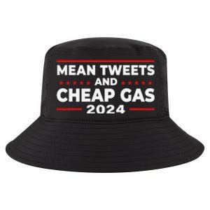 Mean Tweets And Cheap Gas Funny Donald Trump 2024 Election Cool Comfort Performance Bucket Hat