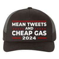 Mean Tweets And Cheap Gas Funny Donald Trump 2024 Election Yupoong Adult 5-Panel Trucker Hat