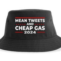 Mean Tweets And Cheap Gas Funny Donald Trump 2024 Election Sustainable Bucket Hat