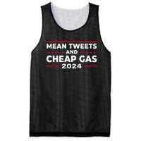 Mean Tweets And Cheap Gas Funny Donald Trump 2024 Election Mesh Reversible Basketball Jersey Tank