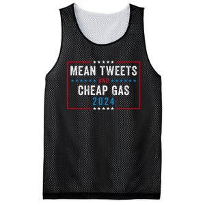 Mean Tweets And Cheap Gas Funny Election 2024 Mesh Reversible Basketball Jersey Tank