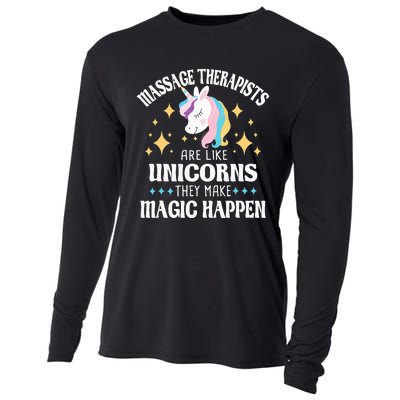 Massage Therapists Are Like Unicorns Massage Therapy LMT Cooling Performance Long Sleeve Crew