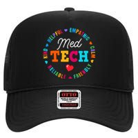 Med Tech Appreciation Week Healthcare Medical Technologist High Crown Mesh Back Trucker Hat