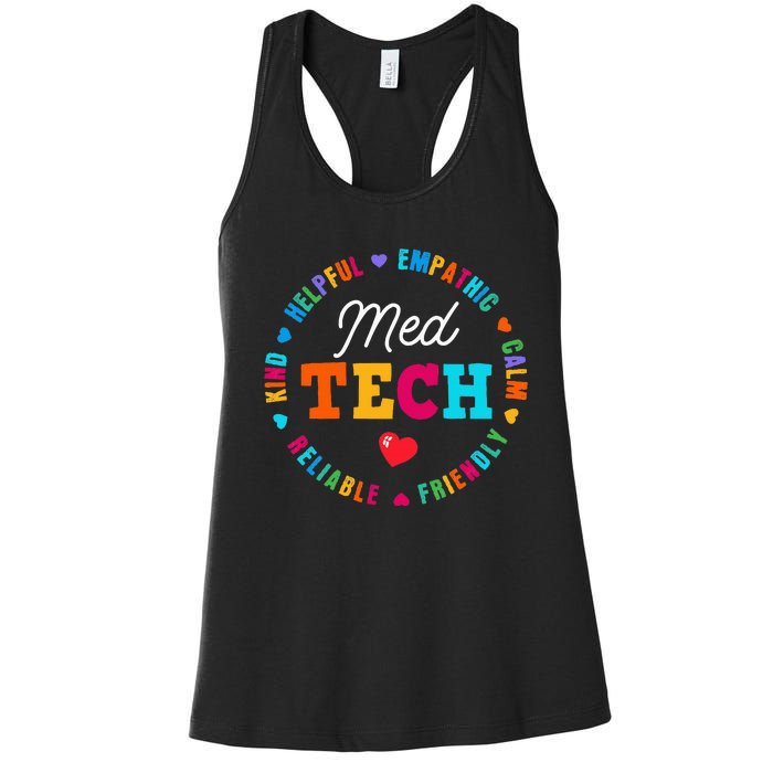 Med Tech Appreciation Week Healthcare Medical Technologist Women's Racerback Tank