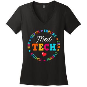 Med Tech Appreciation Week Healthcare Medical Technologist Women's V-Neck T-Shirt