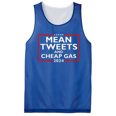 Mean Tweets And Cheap Gas Funny 2024 ProTrump Election  Mesh Reversible Basketball Jersey Tank