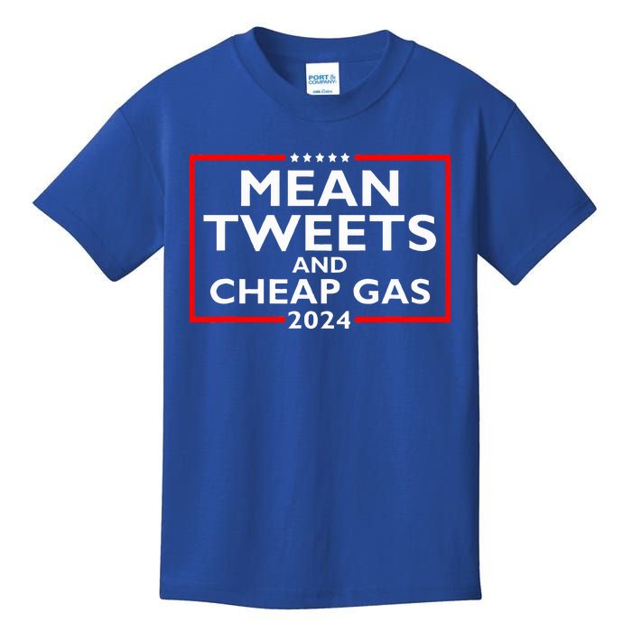 Mean Tweets And Cheap Gas Funny 2024 ProTrump Election  Kids T-Shirt