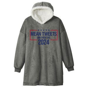 Mean Tweets and Cheap Gas 2024 President Donald Trump Hooded Wearable Blanket