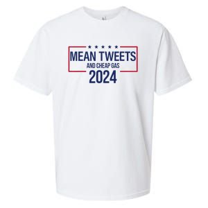 Mean Tweets and Cheap Gas 2024 President Donald Trump Sueded Cloud Jersey T-Shirt