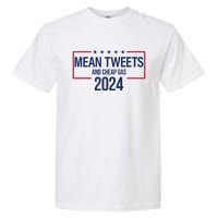 Mean Tweets and Cheap Gas 2024 President Donald Trump Garment-Dyed Heavyweight T-Shirt