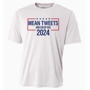 Mean Tweets and Cheap Gas 2024 President Donald Trump Cooling Performance Crew T-Shirt