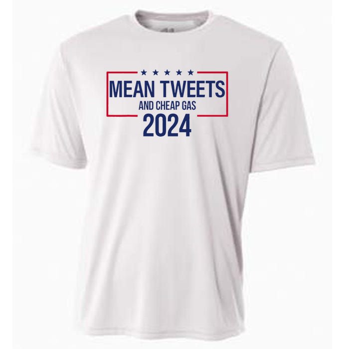 Mean Tweets and Cheap Gas 2024 President Donald Trump Cooling Performance Crew T-Shirt