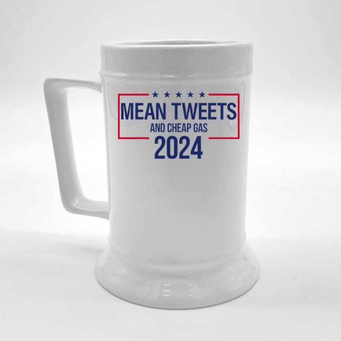 Mean Tweets and Cheap Gas 2024 President Donald Trump Beer Stein