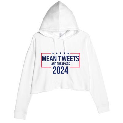 Mean Tweets and Cheap Gas 2024 President Donald Trump Crop Fleece Hoodie