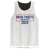 Mean Tweets and Cheap Gas 2024 President Donald Trump Mesh Reversible Basketball Jersey Tank