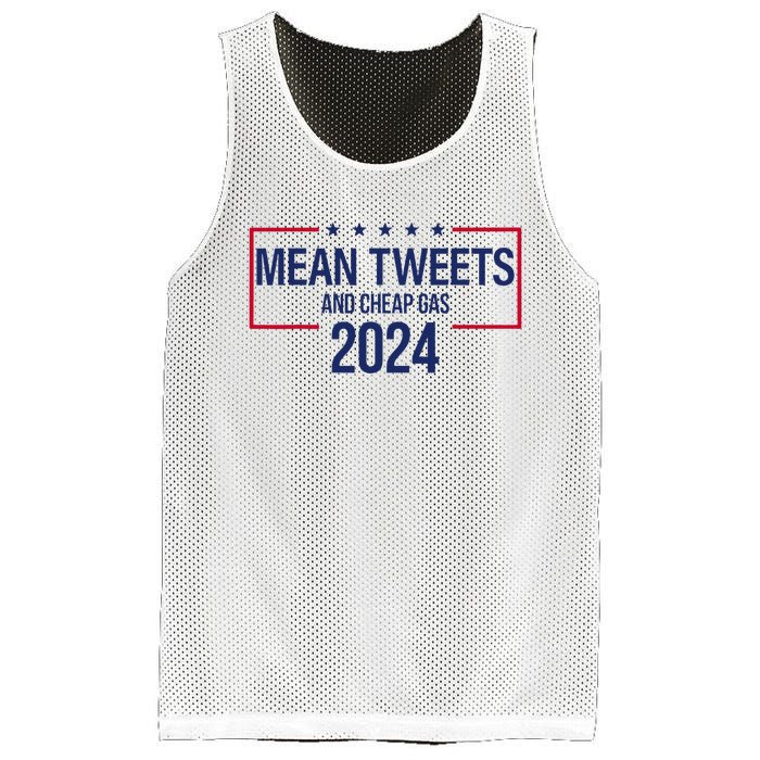 Mean Tweets and Cheap Gas 2024 President Donald Trump Mesh Reversible Basketball Jersey Tank