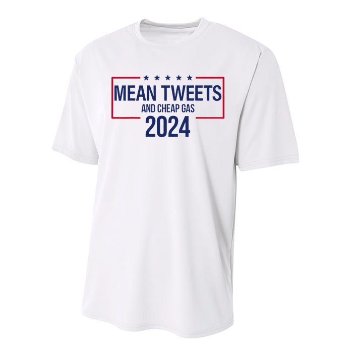 Mean Tweets and Cheap Gas 2024 President Donald Trump Performance Sprint T-Shirt