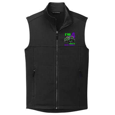 Monster Trucks Are My Jam 4th Birthday Boy 4 Years Old Collective Smooth Fleece Vest