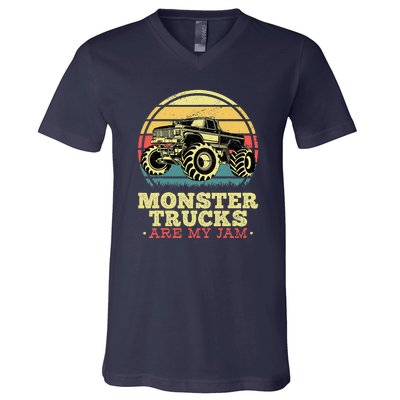 Monster Truck Are My Jam For Monster Truck Lovers V-Neck T-Shirt