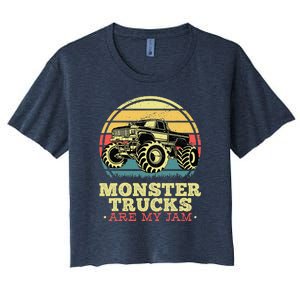 Monster Truck Are My Jam For Monster Truck Lovers Women's Crop Top Tee