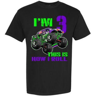 Monster Trucks Are My Jam 3rd Birthday Boy 3 Years Old Garment-Dyed Heavyweight T-Shirt