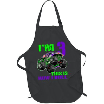 Monster Trucks Are My Jam 3rd Birthday Boy 3 Years Old Apron
