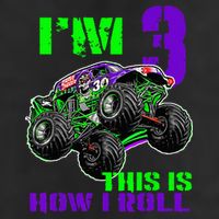 Monster Trucks Are My Jam 3rd Birthday Boy 3 Years Old 11oz C Handle Ceramic Mug