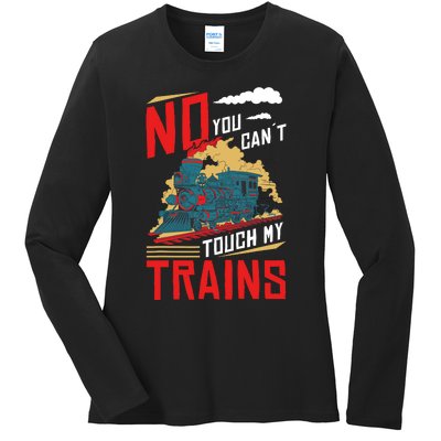 Model Train Accessories Railway Collecting Model Train Owner Ladies Long Sleeve Shirt