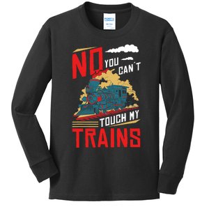 Model Train Accessories Railway Collecting Model Train Owner Kids Long Sleeve Shirt