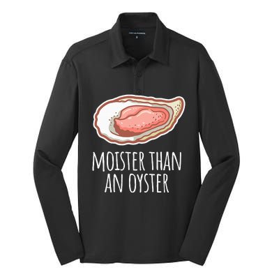 Moister Than An Oyster Shucking Silk Touch Performance Long Sleeve Polo