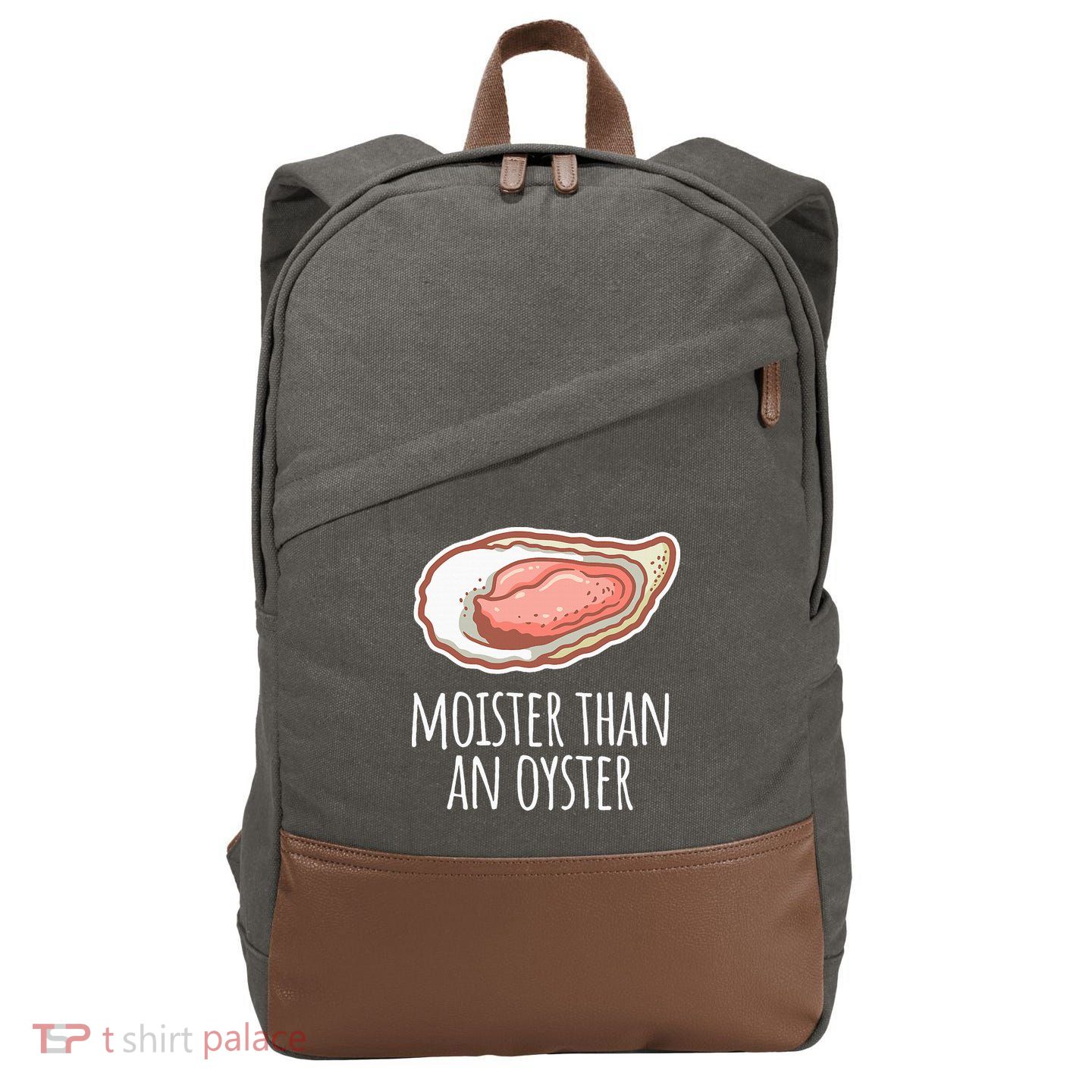 Moister Than An Oyster Shucking Cotton Canvas Backpack