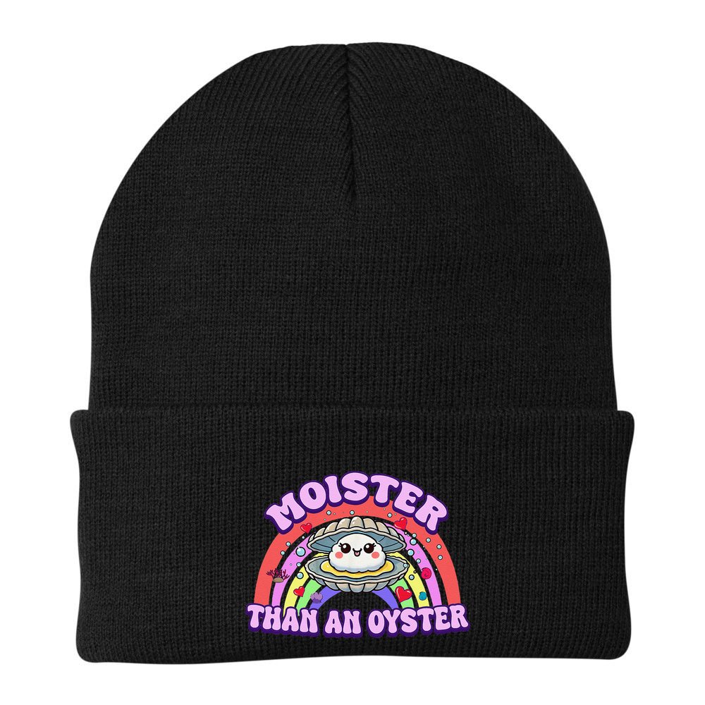 Moister Than An Oyster Funny Shellfish Seafood Gift Beanie