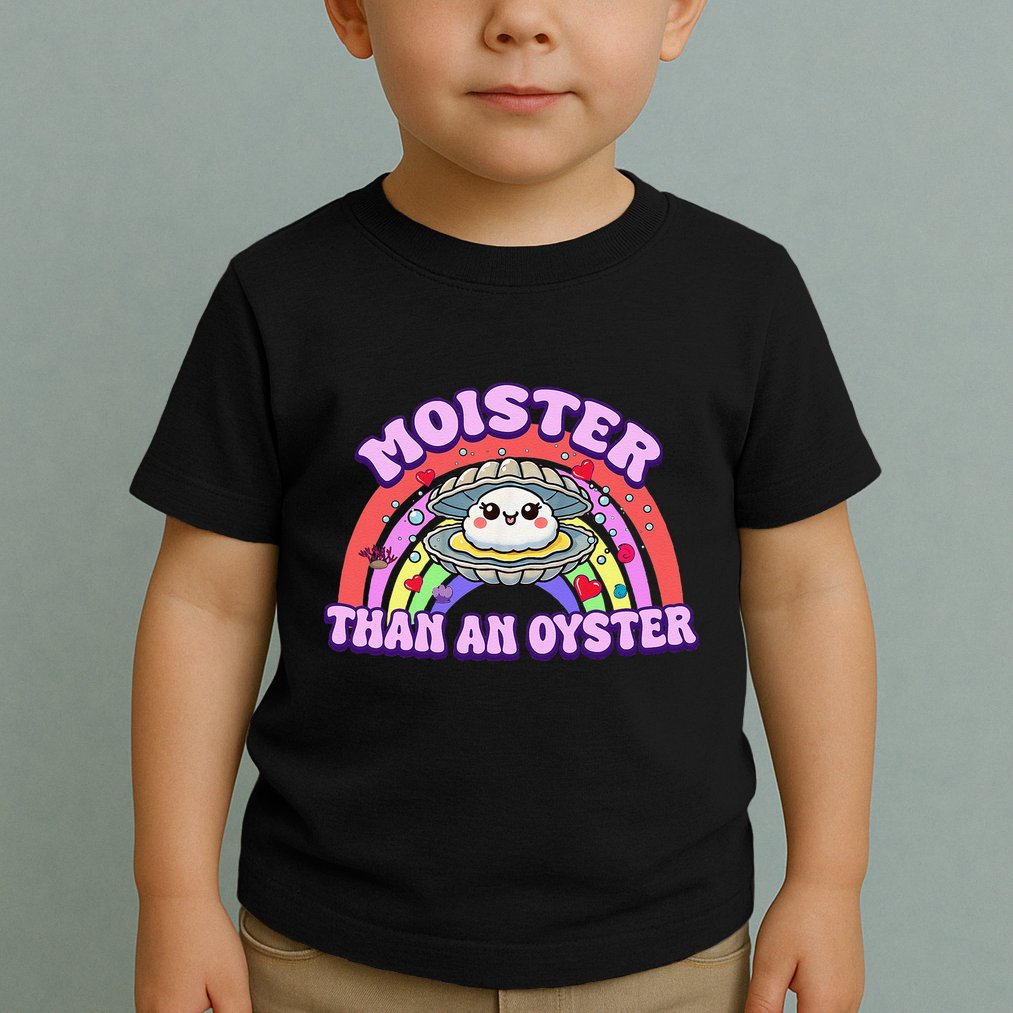 Moister Than An Oyster Funny Shellfish Seafood Gift Toddler T-Shirt