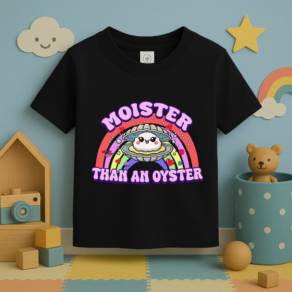 Moister Than An Oyster Funny Shellfish Seafood Gift Toddler T-Shirt