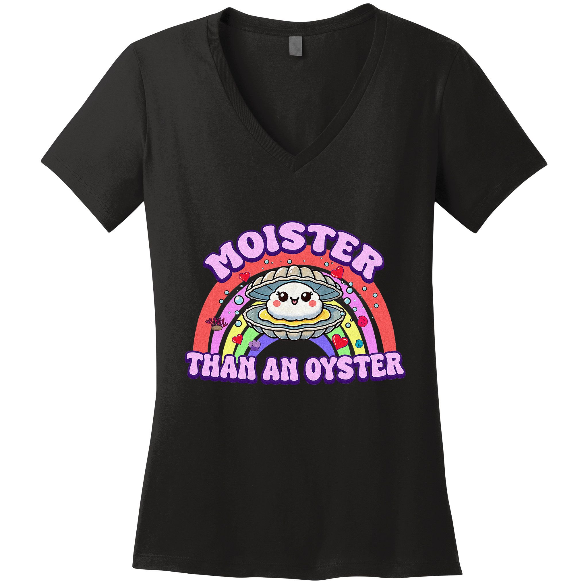 Moister Than An Oyster Funny Shellfish Seafood Gift Women's V-Neck T-Shirt
