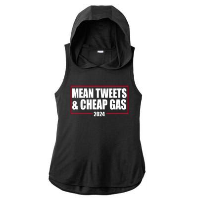 Mean Tweets And Cheap Gas 2024 Pro Trump Ladies PosiCharge Tri-Blend Wicking Draft Hoodie Tank