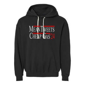 Mean Tweets And Cheap Gas 2024 Shirts Patriotic Pro Trump Garment-Dyed Fleece Hoodie