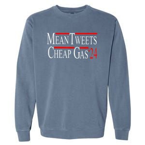 Mean Tweets And Cheap Gas 2024 Shirts Patriotic Pro Trump Garment-Dyed Sweatshirt