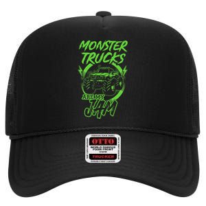 Monster Trucks Are My Jam Rally High Crown Mesh Back Trucker Hat