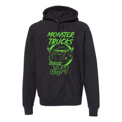 Monster Trucks Are My Jam Rally Premium Hoodie